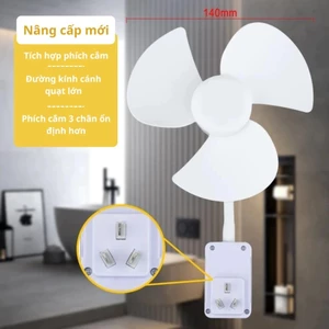 Quạt mini treo tường xoay 360 độ, dùng cho nhà vệ sinh, nhà bếp, phòng tắm, cắm điện để bàn tiện lợi