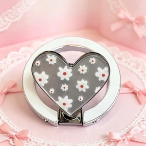 INS White Camellia LOVE Giá đỡ điện thoại từ tính có gương cho vỏ nam châm và IPhone 13 15 16 17 Pro Max 14 Plus Giá đỡ vòng đeo tay có thể gập lại