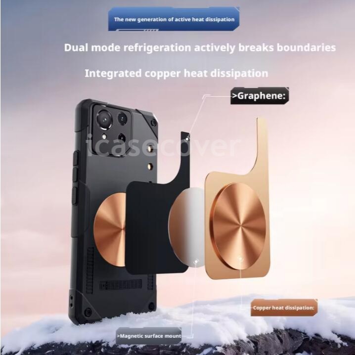 ASUS ROG Phone 9 8 7 5G 4G Vỏ từ tính Silicon nhẹ Đồng tản nhiệt Vỏ sạc không dây Tay cầm làm mới Vỏ điện thoại chống sốc