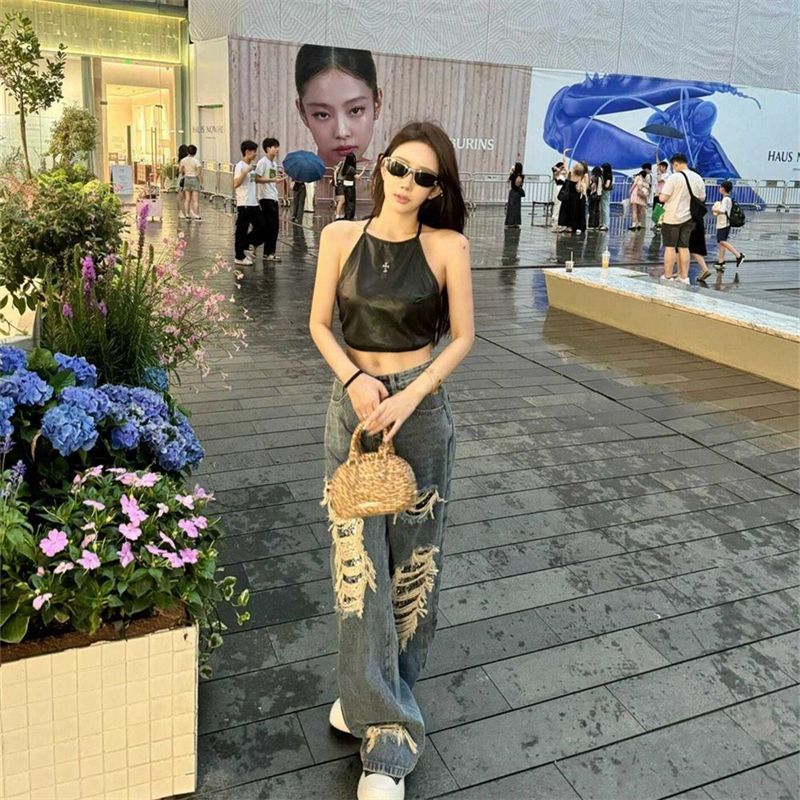 Milyfashion Pure Desire Cross Halter Cổ Dây Đeo chéo Sling Bụng Túi Slim-fit