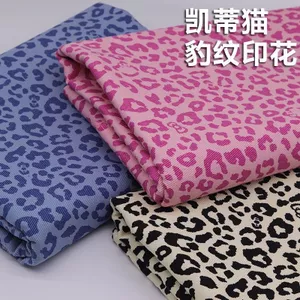 Hello Kitty Da Báo In Hình Cotton Nguyên Chất Vải Denim Quần Áo Vải Hành Lý Mũ Thú Cưng Quần Áo Cho Bé 428