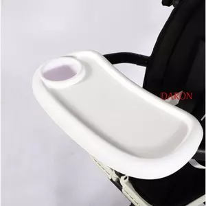 DARON Xe đẩy Pram Khay ăn nhẹ, Phụ kiện xe đẩy Khay ăn nhẹ Xe đẩy em bé Khay bàn ăn, Xe đẩy em bé Bàn ăn tối Đồ dùng cho bé Bình sữa Giá đỡ cốc trẻ em