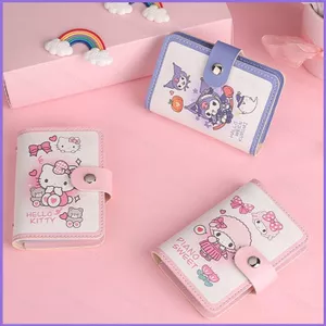 SQ11 Sanrio HelloKitty Kuromi Hoạt Hình Ví Chống Từ Tính Dung Tích Lớn Đa Chức Năng Nhiều Khe Cắm Thẻ Túi