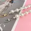 E-WOITD Thời Trang Giả Ngọc Trai Túi Trang Trí Hành Lý Phụ Kiện Dây Xích Nữ Túi Đeo Vai Dây Xích Trang Trí Ngọc Trai Dây Xích E-WOITD