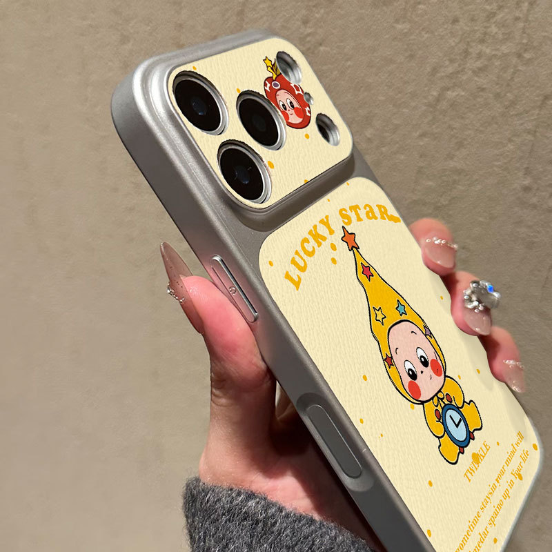 Ốp lưng iPhone Twinkle Lucky Star họa tiết da mềm cao cấp - iP 7/8/X/XS/XR/11/12/13/14/15/16/17/Plus/Air/Pro/Max