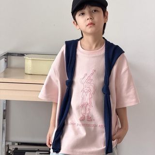 [Dou Dou Kid] AP78 Áo Thun Trẻ Em Thiết Kế Độc Đáo Màu Hồng Và Xanh Cốm Phong Cách Thời Trang Hiện Đại
