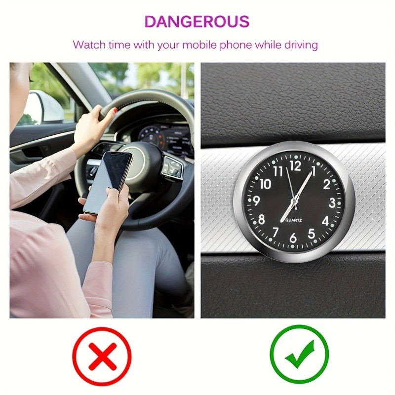 Mới Mini Đồng Hồ Ô Tô Đa Năng Xe Dash Đồng Hồ Dạ Quang Bên Trong Dính-On Đồng Hồ Kỹ Thuật Số Cơ Khí Đồng Hồ Thạch Anh Phụ Kiện Xe Hơi