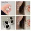 AqToCna 1 Cặp Phong Cách Hàn Quốc Bất Đối Xứng Ngọc Trai Zircon Kẹp Tai Cho Nữ Cá Tính Bông Tai Thời Trang Trang Trang Sức Cưới Quà Tặng Sinh Nhật AqToCna