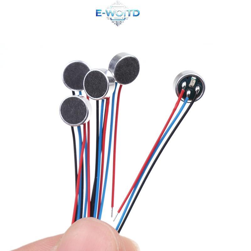 E-WOITD 5 Cái 6x2.5mm 6025 MIC Capsule Electret Condenser Micro Có Dây Chiều Dài 7CM Cảm Biến Luồng Khí Máy Phun E-WOITD