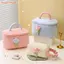 FAVORITEGOODS Túi Trang Điểm, Hoa Tulip Dây Kéo Túi Đựng Mỹ Phẩm, Di Động Đa Năng Dung Tích Lớn Corduro Trang Điểm Tổ Chức Phụ Kiện Du Lịch