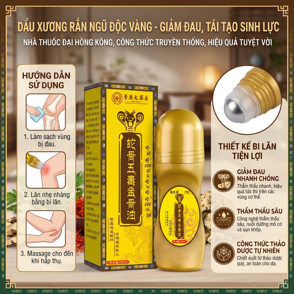 Dầu massage giảm đau nhức xương khớp hiệu quả Giảm tê bì chân tay,tự nhiên,Dầu xoa bóp