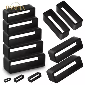 PNPIA- Dây đeo đồng hồ silicon màu đen giữ vòng vòng cao su Giá đỡ 14-26mm.