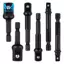 Bộ chuyển đổi ổ cắm tác động 6 chiếc, 1 / 4.1 / 2,3 / 8 Inch Bộ chuyển đổi trình điều khiển tác động Ổ cắm trình điều khiển bit ổ cắm khoan Bộ chuyển đổi ổ cắm