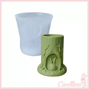 COO Tree Stump Thỏ Khuôn Silicon Handmade Nhựa Nghệ Thuật Trồng Bê Tông Độc Đáo