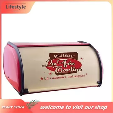 [Lối sống] Hộp bánh mì kim loại cho nhà bếp Thùng đựng bánh mì Hộp đựng thực phẩm Hộp đựng bánh mì Hộp đựng thực phẩm gia dụng lớn A