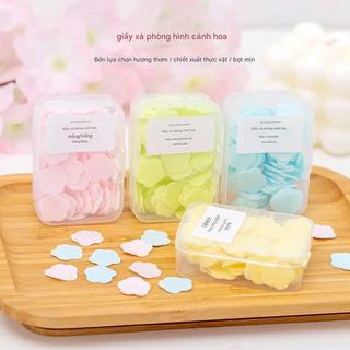 5 Hộp Xà Phòng Giấy Mini Khử Mùi Hương Hoa - Xà Bông Bỏ Túi Dùng Một Lần Tiện Lợi Cho Chuyến Đi Du Lịch, Dã Ngoại