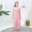Bé Gái Phong Cách Công Chúa Đầm Trẻ Em Chắc Chắn Trắng Dài Tay Đồ Ngủ Trẻ Em Cotton Váy Ngủ