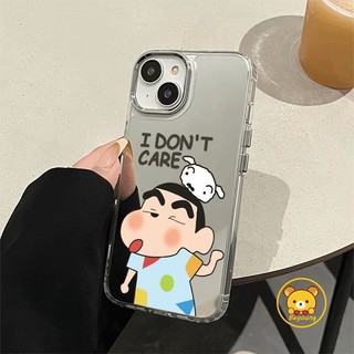 Ốp Điện Thoại Gương Crayon Shin-chan Dễ Thương Cho Vivo X300 X300S Pro X200 FE IQOO 15R 15 Ultra 13 12 Pro Z11 Turbo Z11X Neo 11 S50 S30 Pro Mini Ốp Lưng Hoạt Hình