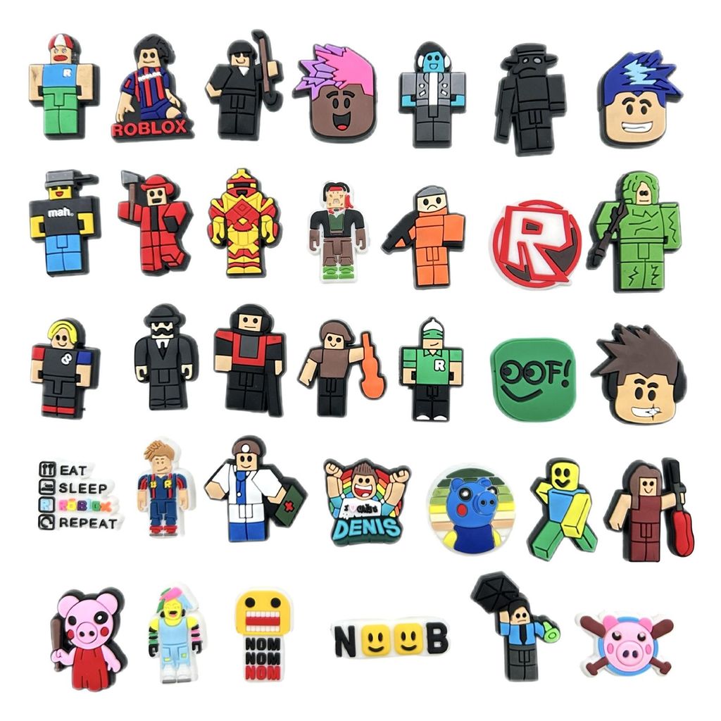 Set charm gắn dép cross ROBLOX, Nút gắn sticker dép cross trang trí cham 2D hoạt hình CROSS TREND