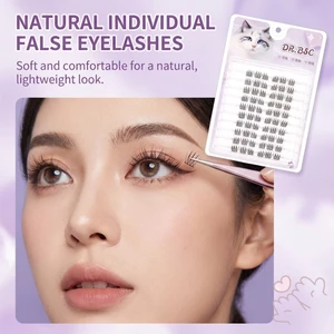 Lông mi giả phong cách Hàn Quốc tự nhiên Gói số lượng lớn Sợi tổng hợp C Curl 7-10mm cho sân khấu hàng ngày