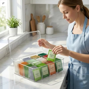 Hộp đựng thú cưng 16 ngăn có nắp đựng đồ lót trong suốt Tất áo ngực