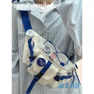 Nhật Bản Bông Tai Kẹp Cổng Phong Cách Retro Đường Phố Hợp Thời Trang Túi Ngực Nam Phiên Bản Hàn Quốc Unisex Cô Gái Dụng Cụ Túi Đeo Ngang Phù Hợp Với Túi Thắt Lưng