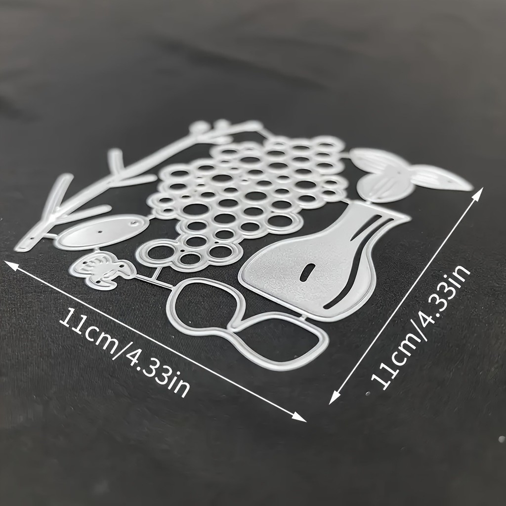 Bình Hoa Kim Loại Thép Carbon Cắt Khuôn Handmade DIY Album Ảnh Thiệp Chúc Mừng Cắt Chết Giấy Thủ Công Sổ Lưu Niệm Dập Nổi Khắc Bản Mẫu