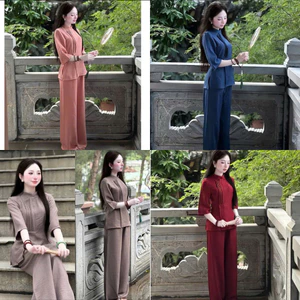 SET Bộ ĐỒ LAM Nữ Đi Lễ Đi Chùa THIẾT KẾ BASIC Cực Đẹp Vải Đũi Vân Mây HOTTREND CÓ SIZE 3XL HIYU 66 STORE