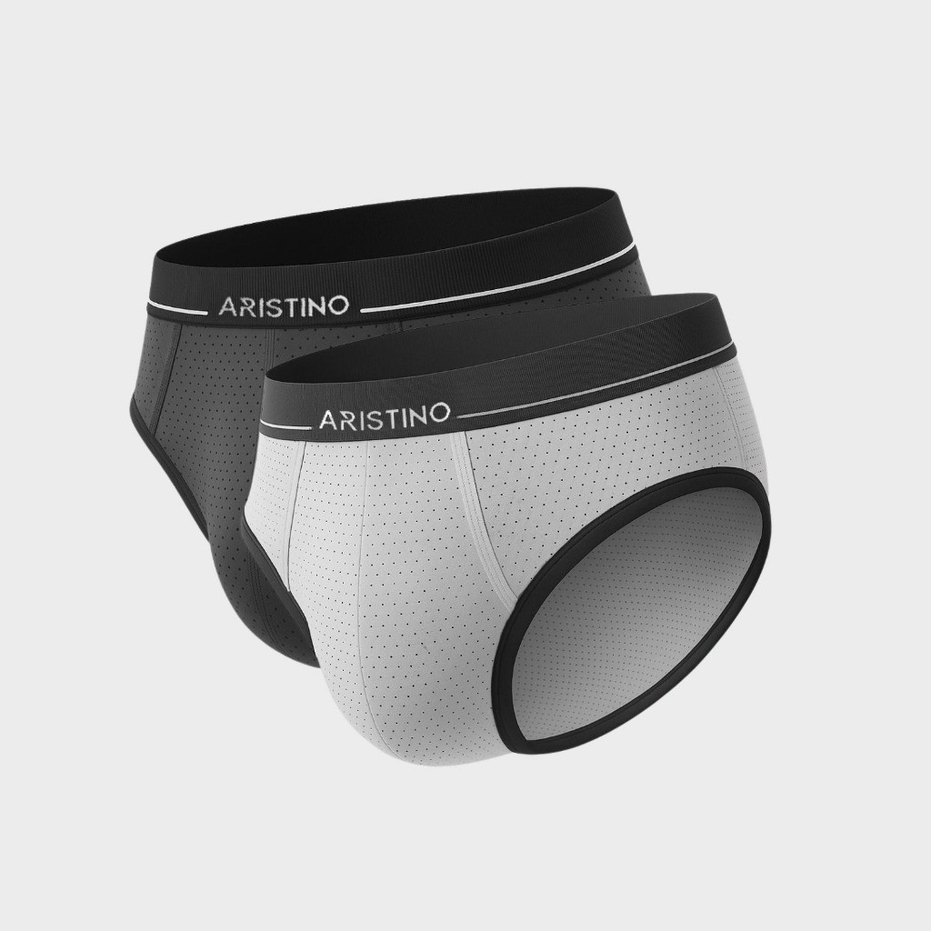 Combo 2 Quần lót nam Briefs Aristino Polyamide Thông hơi ABF003EXP02