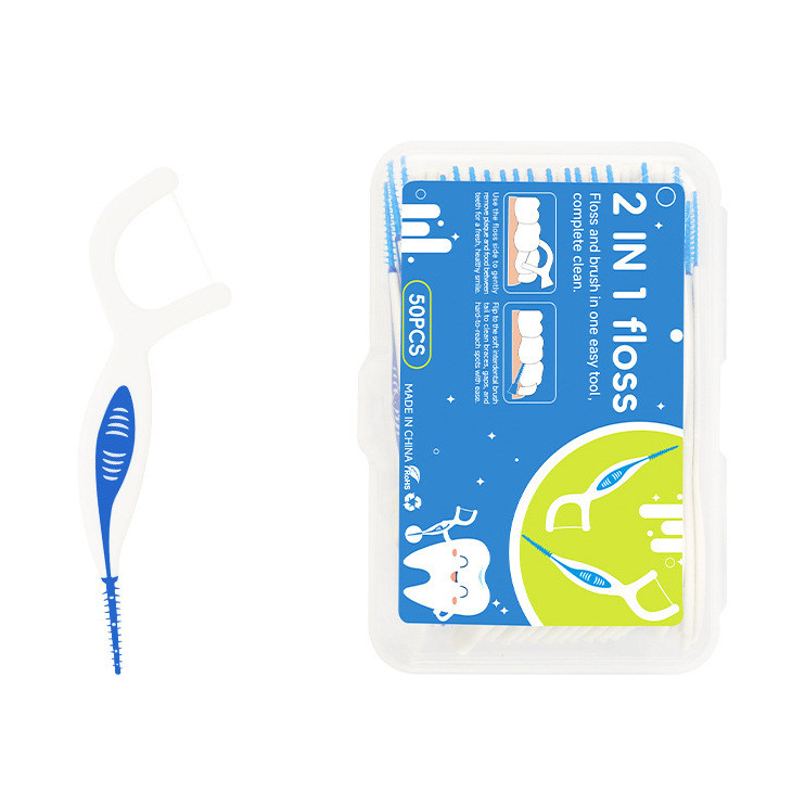 Orthodontic Nha Khoa Floloss Stick Silicone Interdental Brush 50 Chiếc Hộp Nẹp Nha Khoa Hoop Vệ Sinh Interdental Brush Dùng Một Lần Nha Khoa Flos 26.4.17