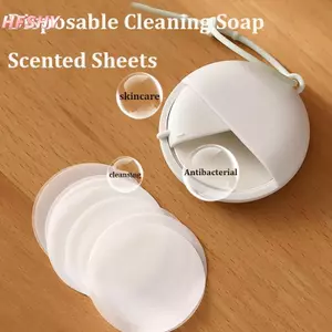 HFSHY 50 Cái / hộp Giấy Xà Phòng Dùng Một Lần Cho Du Lịch Xà Phòng Giấy Rửa Tay Mini Xà Phòng Thơm Lát Tấm Đồ Vệ Sinh Tắm VN