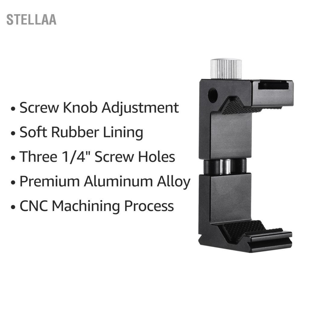 Stellaa Stellaa Giá đỡ ba chân điện thoại Kẹp giá đỡ đa năng có lỗ vít 1/4 inch để chụp ảnh tự sướng Vlogging