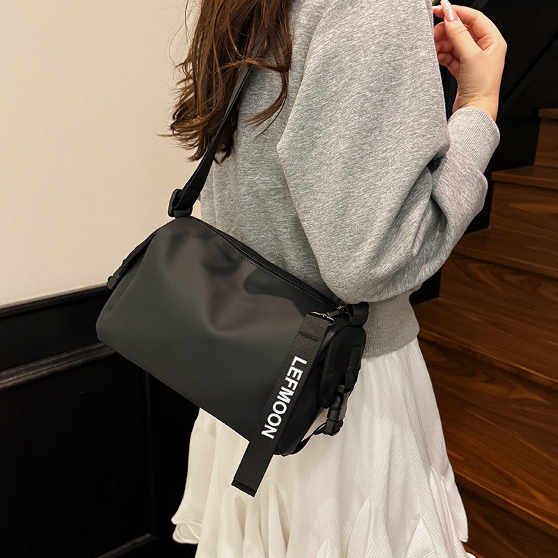 GC2 Túi Xi Lanh HOBO Boston Đeo Vai Túi Unisex Nhỏ Đen Túi Thường Ngày Hợp Thời Trang Thể Thao Phong Cách CG2