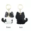 THEGIRL8B Pu Da Mèo Mặt Dây Chuyền, Móc Treo Hoạt Hình Động Vật Móc Khóa, Nhiều Màu DIY Handmade Sáng Tạo Thẻ Truy Cập Bao Túi Trang Trí