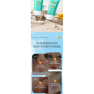 Kem chống nắng dưỡng ẩm làm trắng da, SPF60+, chống tia UV 50g