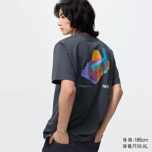 Áo thun cotton cổ tròn tay ngắn in họa tiết nghệ thuật thời trang cho nam và nữ