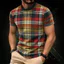 Áo thun nam họa tiết Tartan cổ điển, phù hợp dạo phố