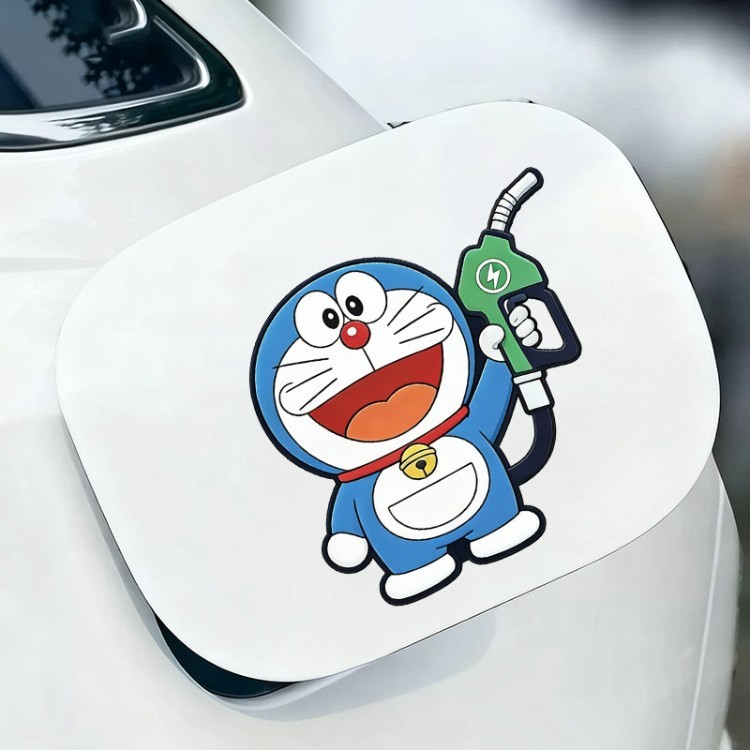 Cổng sạc ô tô Nắp bình xăng Nhãn dán Doremon Phim hoạt hình Trang trí nhắc nhở Dầu số. Vui lòng thêm929598Nhãn dán cơ thể