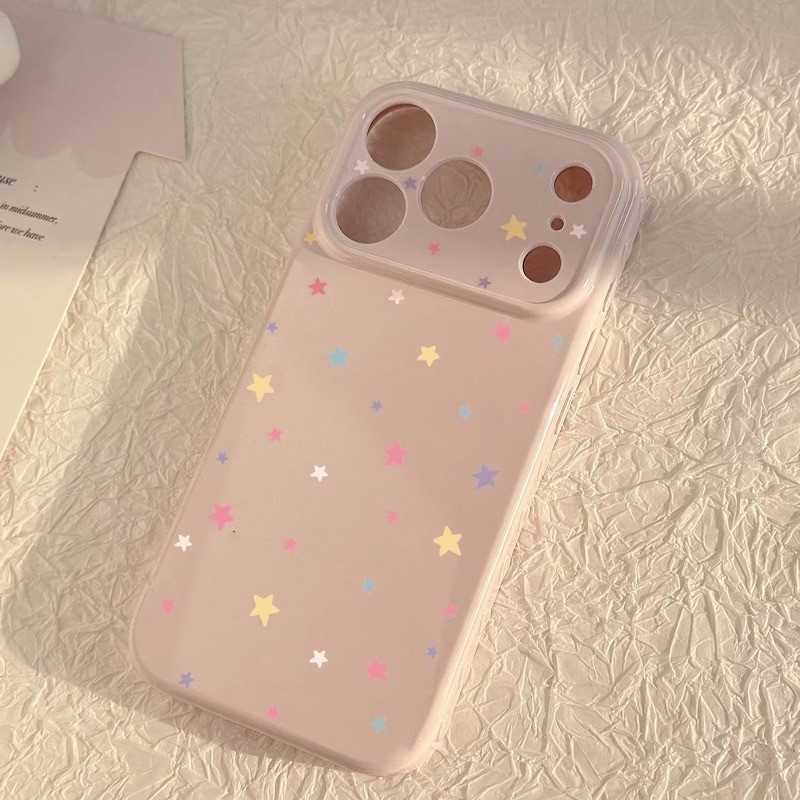 Ốp Điện Thoại Thiết Kế Đầy Sao Khóa Màu Cho Iphone 17 Pro Max Mềm TPU Cho iPhone 16 Plus 15 Pro 14 13 12 11 Ốp Lưng