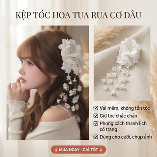 Hoa Tua Rua Tóc Vải cho Cô Dâu Hanfu - Phong Cách Trung Hoa, Thích Hợp Ảnh Cưới Thanhh Lệch