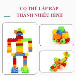 Khối xây dựng trẻ em Đồ chơi giáo dục Bộ câu đố học tập thân nhựa sáng tạo 520 miếng