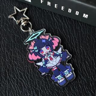 Zenless Zone Zero Chibi Anime Acrylic Keychain with Star Charm Angel of Delusion Fan Gift