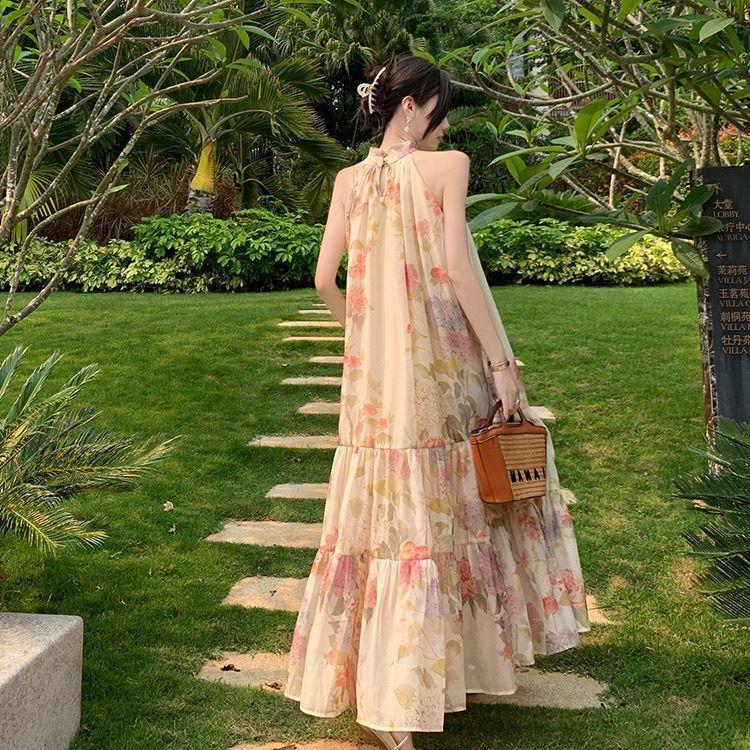 [Khuyến mãi] Đầm dây trà cỡ lớn phong cách Pháp, phù hợp đi biển. Style nghỉ mát nhẹ nhàng và thẩm mỹ siêu cổ tích Mori.