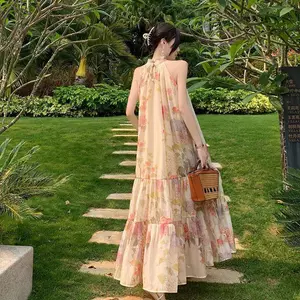 Đầm dây trà cỡ lớn phong cách Pháp, phù hợp đi biển. Style nghỉ mát nhẹ nhàng và thẩm mỹ siêu cổ tích Mori.