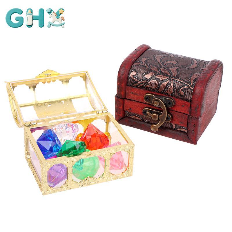 Đồ chơi bể bơi đá quý lặn GHX 10 viên kim cương lớn đầy màu sắc với hộp cướp biển kho báu Bơi lội VN