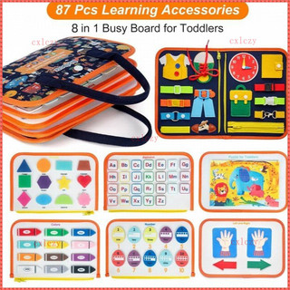 Bảng bận rộn Đồ chơi du lịch cho trẻ 1–4 tuổi, Montessori, cảm giác, học tập, bảng hoạt động, giáo dục