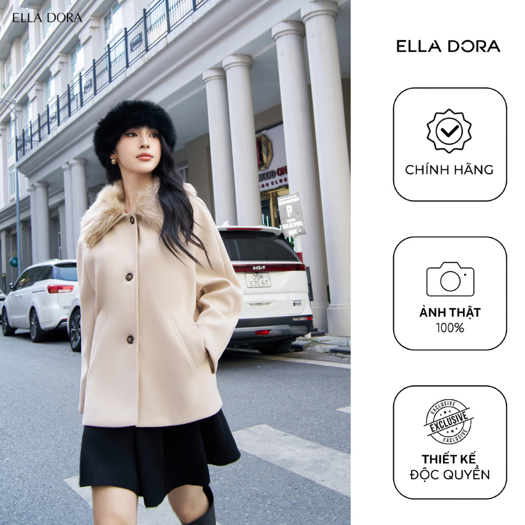 Chân váy xòe ELLA DORA form gọn phồng nhẹ thiết kế thanh lịch phong cách công sở [CV171]