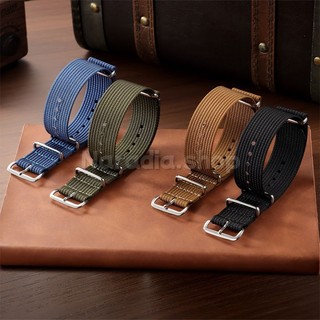 18 / 20 / 22mm Quân Sự Nylon Dây Đeo Đồng Hồ Thể Thao Một Vòng Vải Dây Đeo Đồng Hồ Nam Nữ Vòng Tay Thay Thế