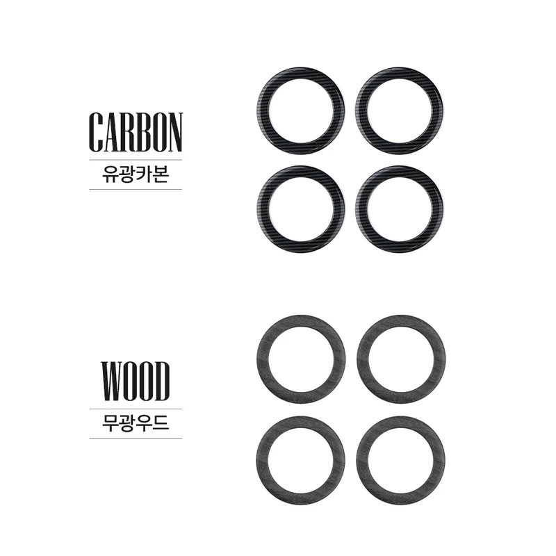 Dành Cho Xe Hyundai Staria 2021-2026 Xe Ô Tô Sợi Carbon Ô Tô Hình Tròn Mái Cửa Thoát Khí Nắp Lỗ Thông Hơi Viền Phụ Kiện Nội Thất