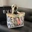 Chữ Hoa Canvas Một Vai Dung Tích Lớn Hoạt Hình Tote Có Thể Ít Đi Lại Di Động 26.4.27